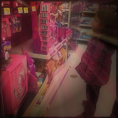 Girl in toy aisle